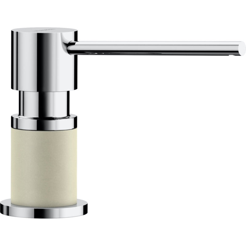 Lato Soap Dispenser in Biscuit and Chrome