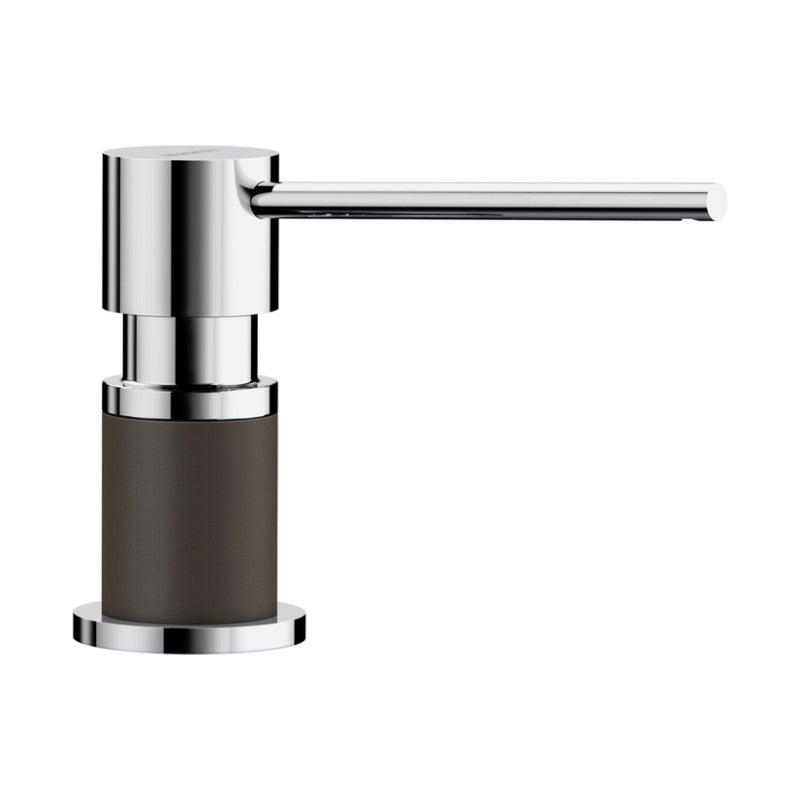 Lato Soap Dispenser in Cafe Brown and Chrome
