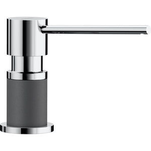 Lato Soap Dispenser in Cinder and Chrome