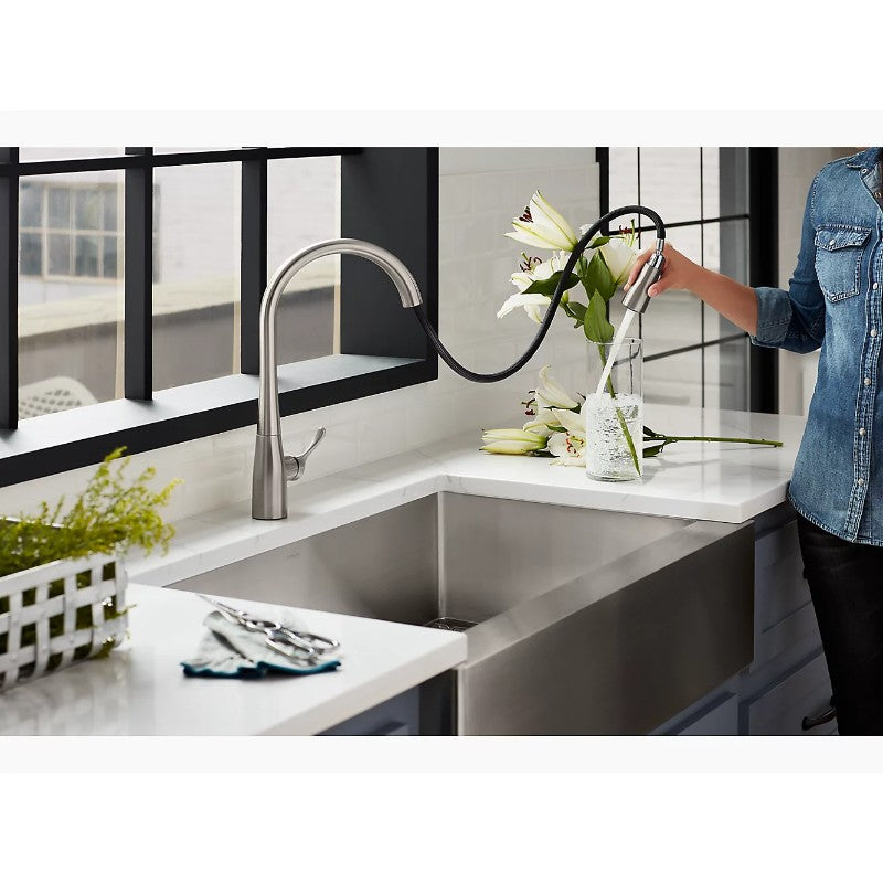 Simplice Pull-Down 16.63' Kitchen Faucet in Polished Chrome