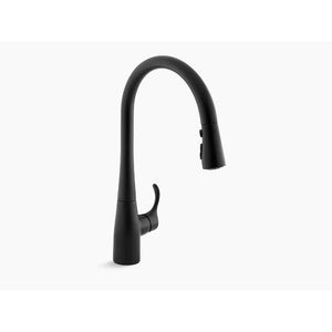 Simplice Pull-Down 16.63' Kitchen Faucet in Matte Black