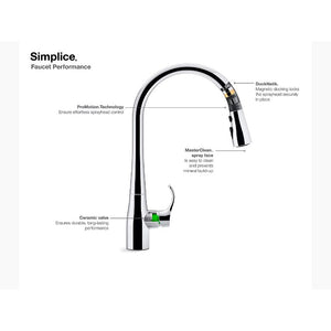 Simplice Pull-Down 16.63' Kitchen Faucet in Vibrant Stainless