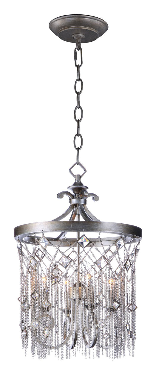 Alessandra 16.25" 4 Light Chandelier in Silver Mist