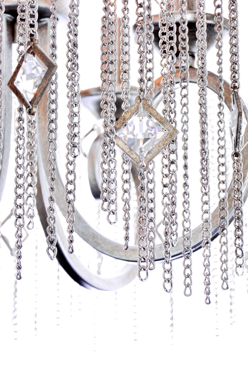 Alessandra 16.25' 8 Light Chandelier in Silver Mist