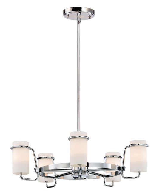 Avant 22" 5 Light Chandelier in Polished Chrome