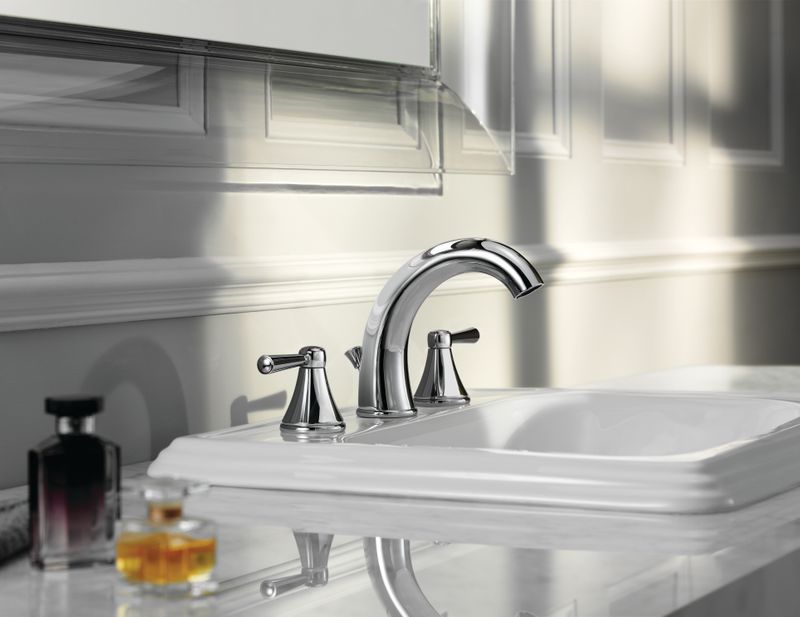 Silas Widespread Two-Handle Bathroom Faucet in Polished Chrome