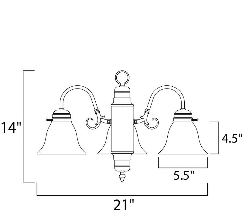 Builder Basics 21' 3 Light Mini-Chandelier Down Light Chandelier in Satin Nickel