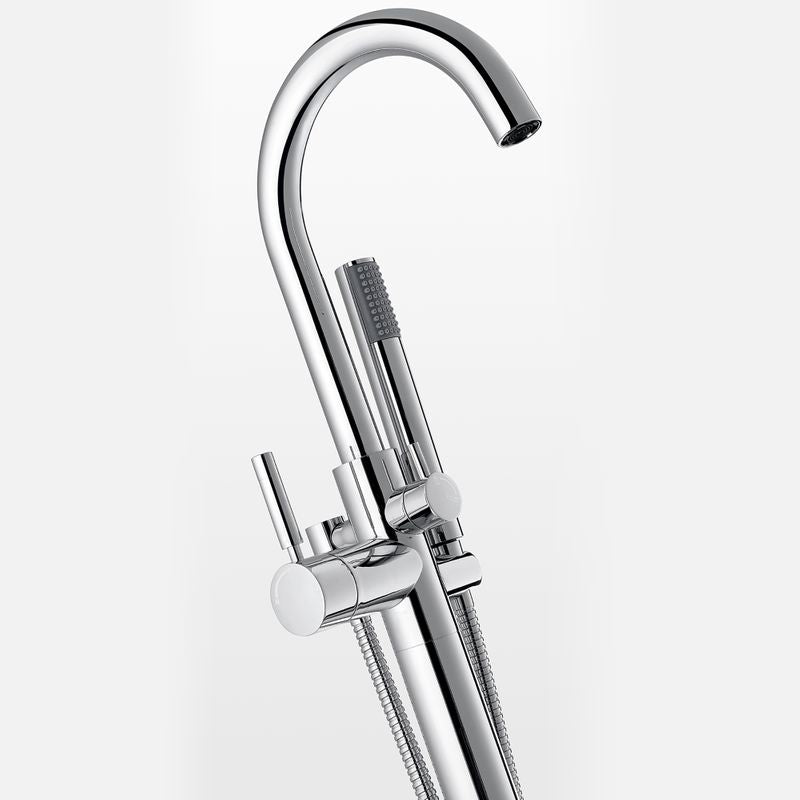 Caylin Single-Handle Freestanding Faucet in Polished Chrome