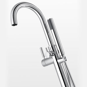Caylin Single-Handle Freestanding Faucet in Polished Chrome