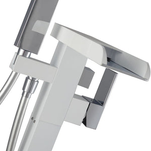 Dima Single-Handle Freestanding Waterfall Faucet in Polished Chrome