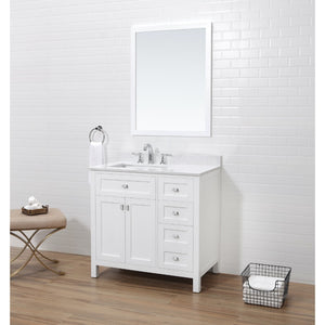 Juniper White Freestanding Vanity Cabinet (36' x 34.5' x 21')