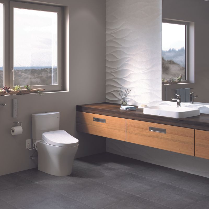 Washlet S550e Elongated Electronic Contemporary Bidet Seat in Sedona Beige