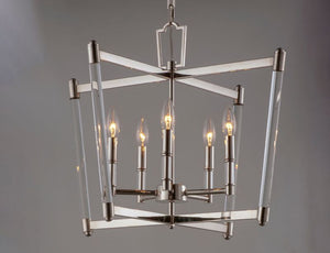 Lucent 23.25' 5 Light Chandelier in Polished Nickel