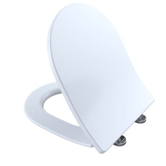 D-Shape SoftClose Slim Toilet Seat in Cotton White
