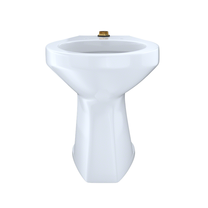 Commercial Elongated Floor Mount Toilet Bowl in Cotton White - ADA Compliant