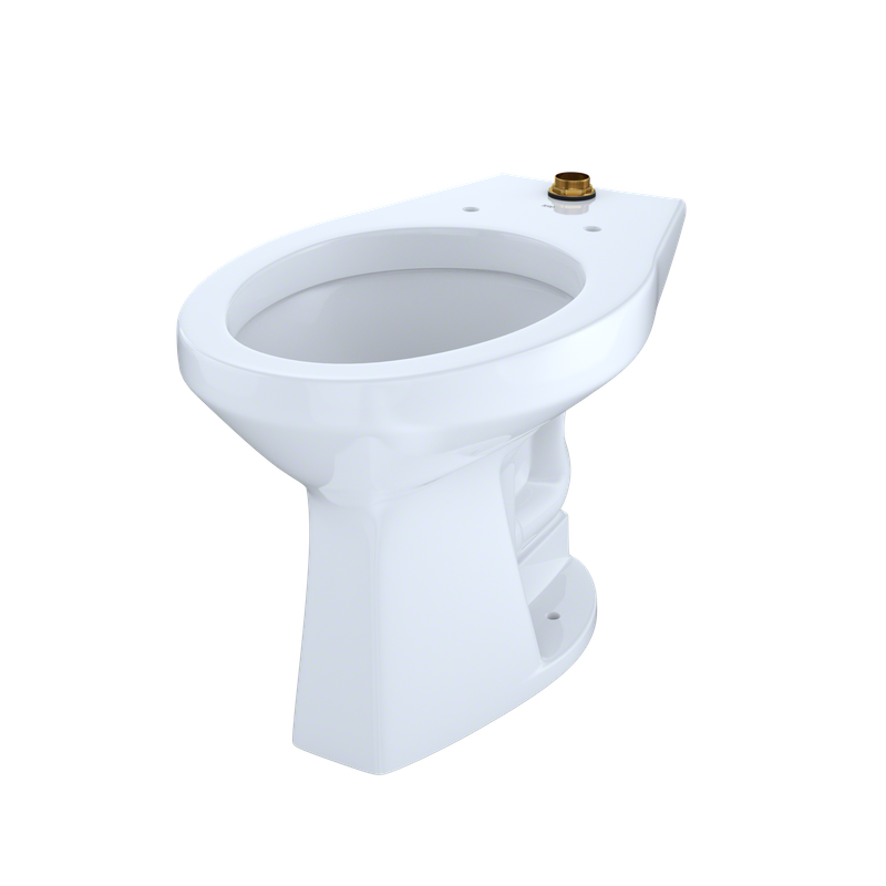 Commercial Elongated Floor Mount Toilet Bowl in Cotton White - ADA Compliant