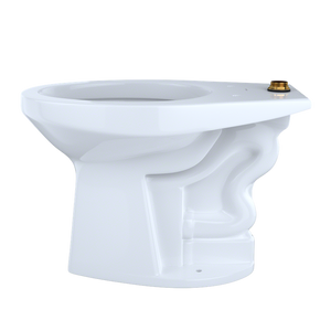 Commercial Elongated Floor Mount Toilet Bowl in Cotton White - ADA Compliant