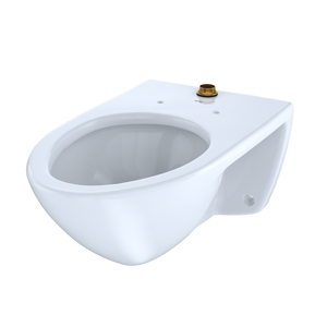 Commercial Elongated Wall Mount Toilet Bowl in Cotton White