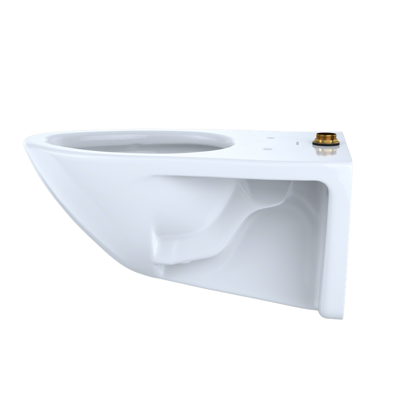 Commercial Elongated Wall Mount Toilet Bowl in Cotton White