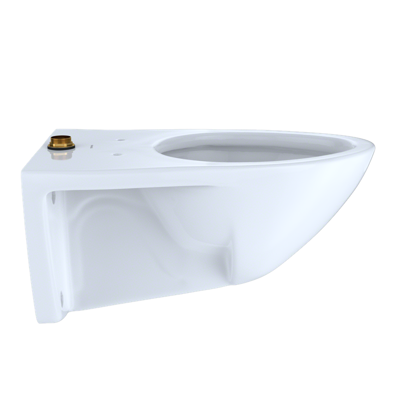 Commercial Elongated Wall Mount Toilet Bowl in Cotton White