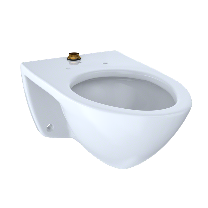 Commercial Elongated Wall Mount with CeFiONtect Toilet Bowl in Cotton White