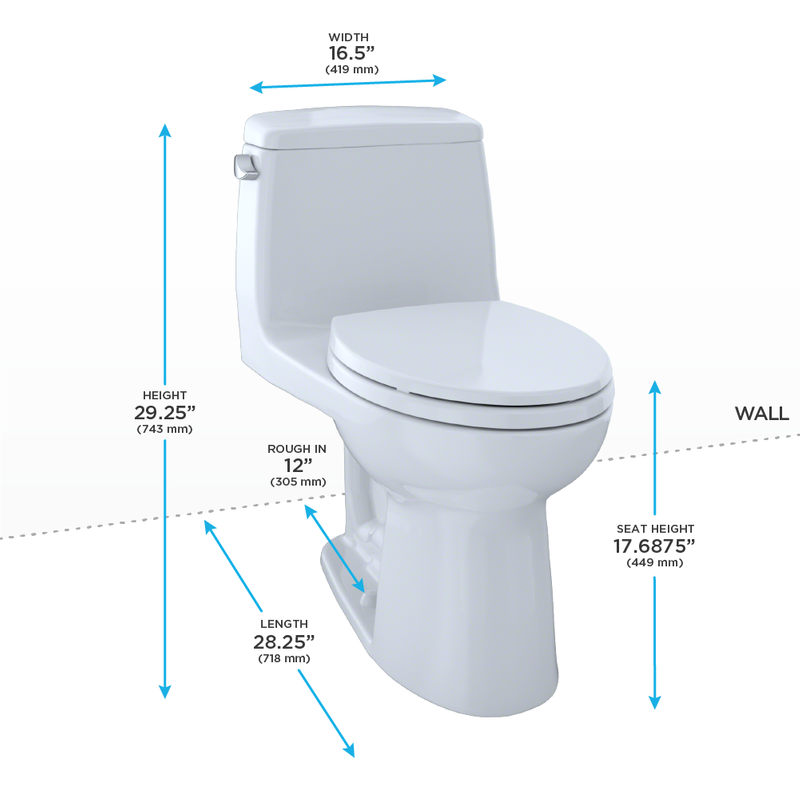 UltraMax Elongated One-Piece Toilet in Colonial White - ADA Height