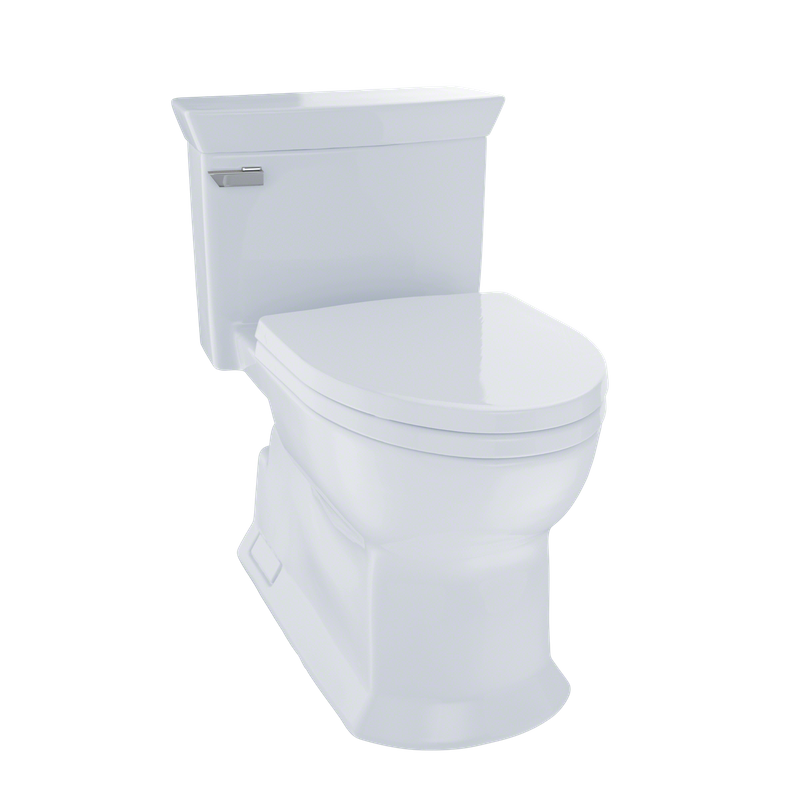 Eco Soiree Elongated One-Piece Toilet in Cotton White