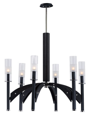 Merge 29' 6 Light Single-Tier Chandelier in Black and Wenge