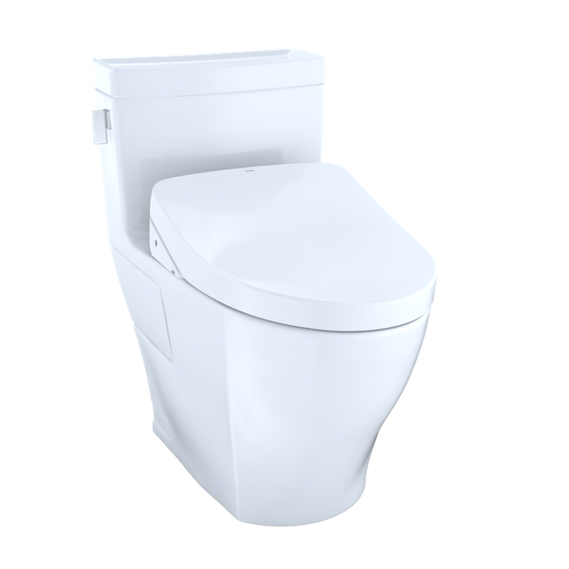 Legato Elongated One-Piece Toilet with Washlet+ S550e in Cotton White