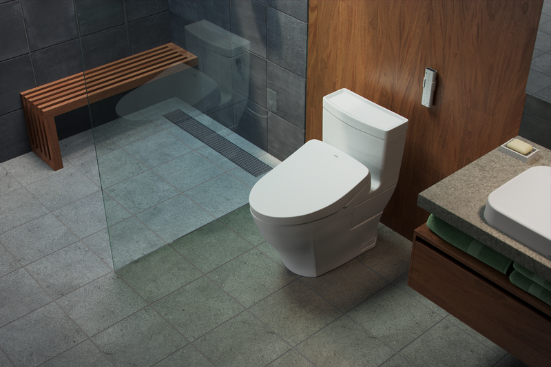 Legato Elongated One-Piece Toilet with Washlet+ S550e Auto Flush in Cotton White