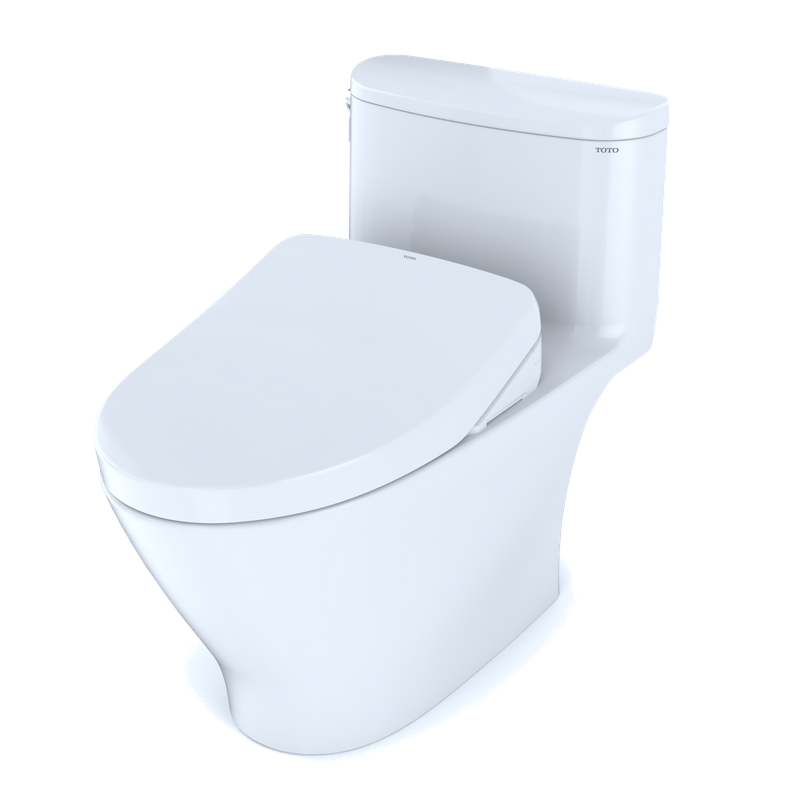Nexus Elongated 1.28 gpf One-Piece Toilet with Washlet+ S500e in Cotton White