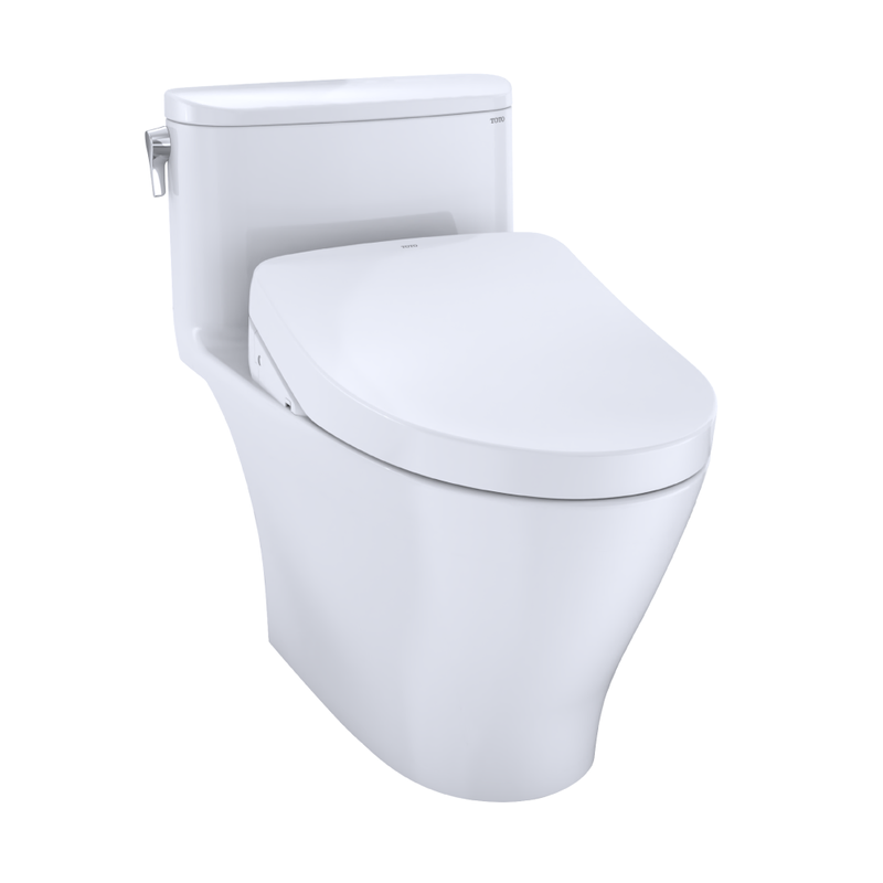 Nexus Elongated 1.28 gpf One-Piece Toilet with Washlet+ S550e in Cotton White