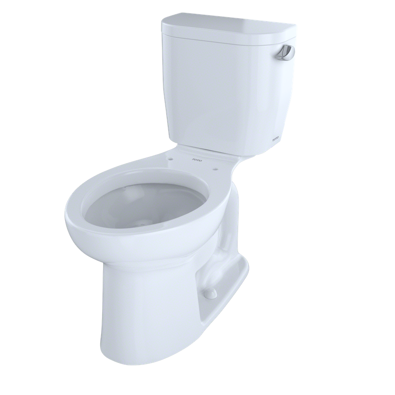 Entrada Elongated 1.28 gpf Right Hand Lever Two-Piece Toilet in Cotton White