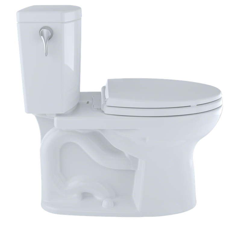 Drake II Elongated 1 gpf Right Hand Lever Two-Piece Toilet in Cotton White