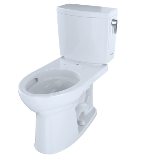 Drake II Elongated 1 gpf Right Hand Lever Two-Piece Toilet in Cotton White