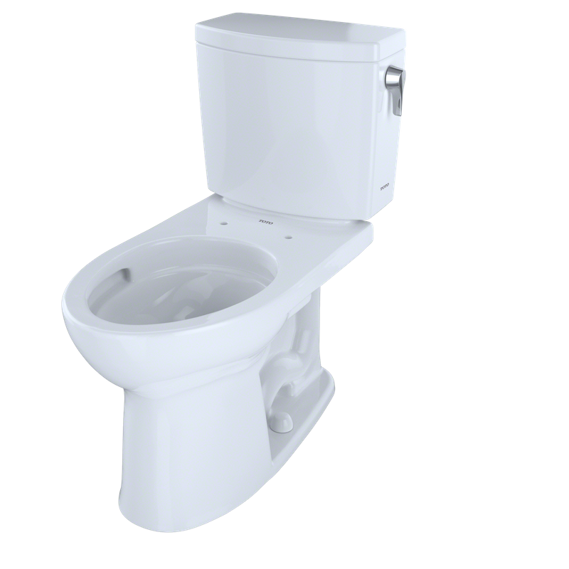 Drake II Elongated 1 gpf Right Hand Lever Two-Piece Toilet in Cotton White