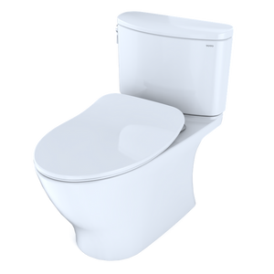 Nexus Elongated 1 gpf Two-Piece Toilet with Slim Seat in Cotton White