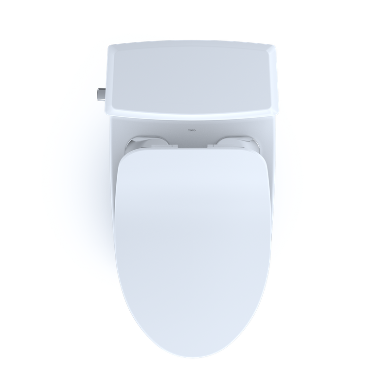 Aquia IV Elongated 0.8 gpf & 1.28 gpf Dual-Flush Two-Piece Toilet with Slim Seat in Cotton White