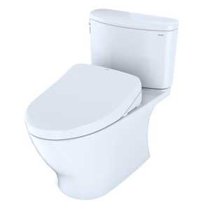 Nexus Elongated 1 gpf Two-Piece Toilet with Washlet+ S550e in Cotton White