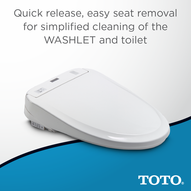 Washlet S300e Round Electronic Bidet Seat in Cotton White