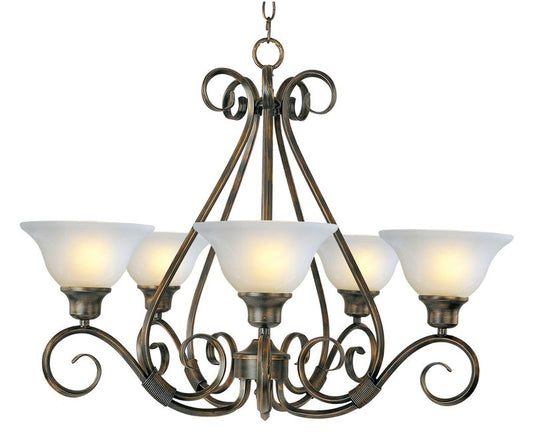 Pacific 29" 5 Light Single-Tier Chandelier in Kentucky Bronze