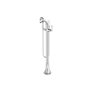 Rhen Single-Handle Freestanding Roman Bathtub Faucet in Polished Chrome