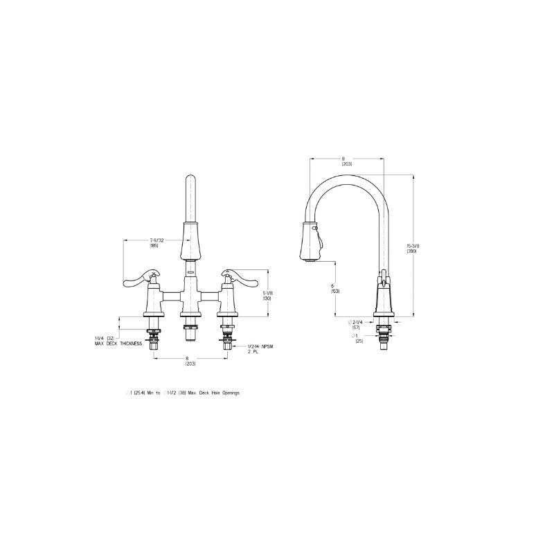 Ashfield Pull-Down Kitchen Faucet in Brushed Nickel
