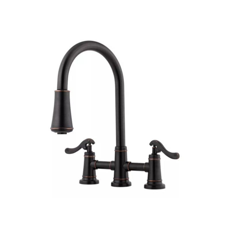 Ashfield Pull-Down Kitchen Faucet in Tuscan Bronze