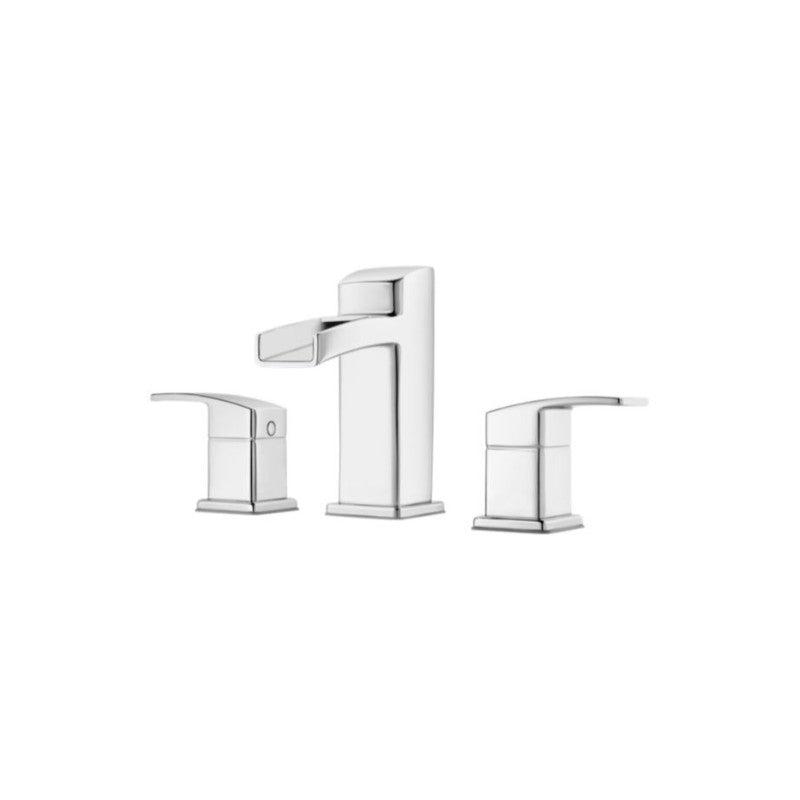 Kenzo Widespread Two-Handle Waterfall Bathroom Faucet in Polished Chrome