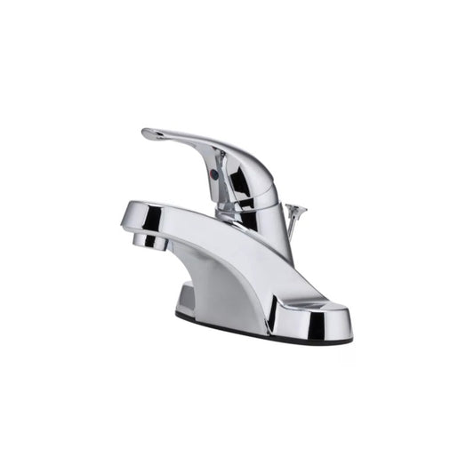 Pfirst Single-Handle Bathroom Faucet in Polished Chrome - with 50/50 Pop-Up Drain Assembly