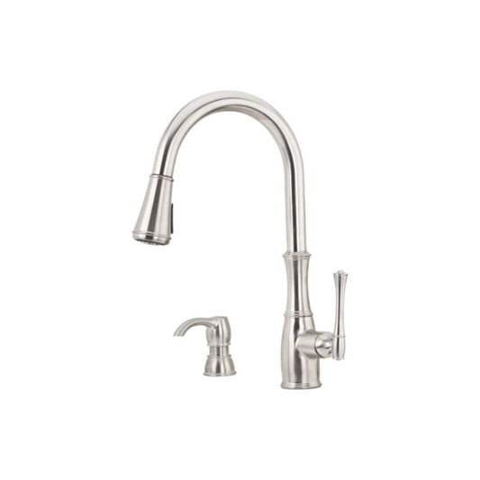 Wheaton Single-Handle Pull-Down Kitchen Faucet in Stainless Steel