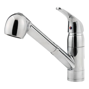 Pfirst Single-Handle Pull-Out Kitchen Faucet in Polished Chrome
