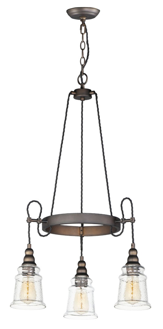 Revival 22.75" 3 Light Mini-Chandelier in Oil Rubbed Bronze