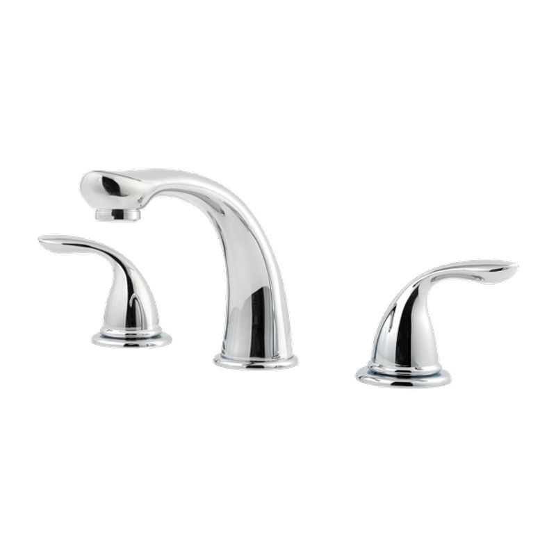 Pfirst Two-Handle Roman Bathtub Faucet in Polished Chrome